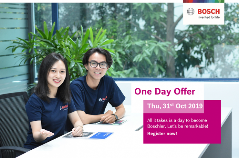 One Day Offer – 31 Oct 2019 (Bosch Engineering Việt Nam)